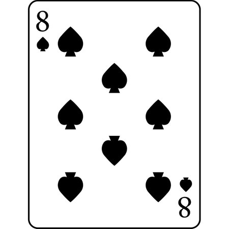 Playing cards. Peaks eight. A deck of poker cards.のイラスト素材