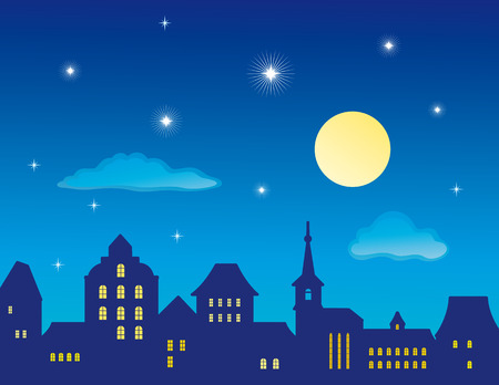 Old Town Skyline のイラスト素材