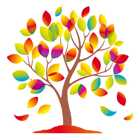 Beautiful colorful tree.のイラスト素材
