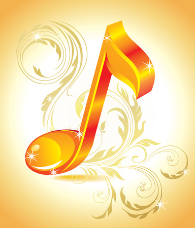 Beautiful music note.のイラスト素材