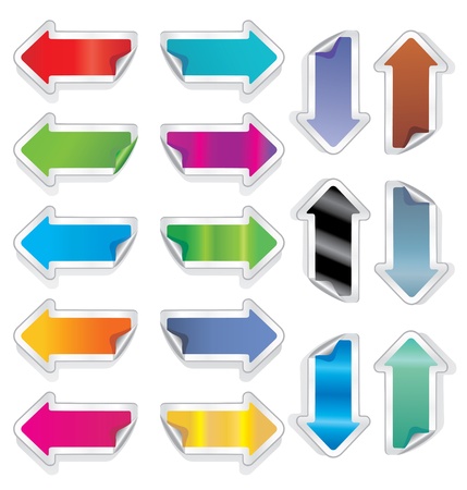 Arrows stickers. のイラスト素材