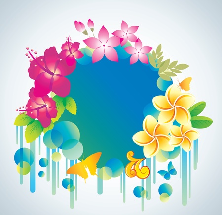 Beautiful flower background with exotic flower. のイラスト素材