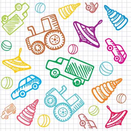 Children's drawings. Seamless background. のイラスト素材