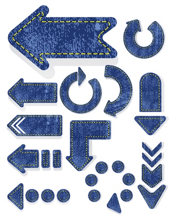 Set of jeans arrows. のイラスト素材