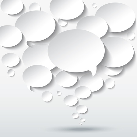 Abstract 3D background with bubble speech  のイラスト素材