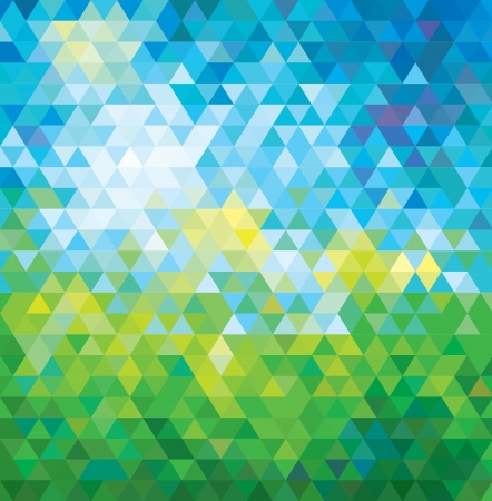 ABSTRACT MOSAIC SUMMER BACKGROUND のイラスト素材