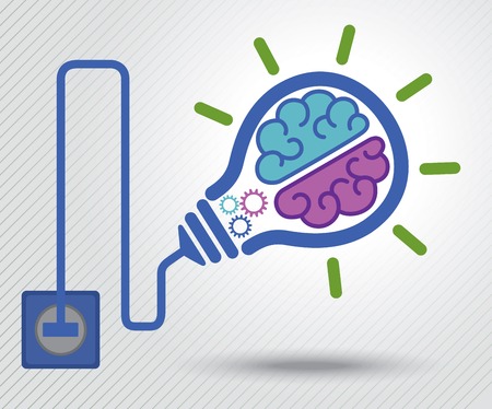 Birth of IDEA. Concept background. のイラスト素材