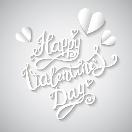 Valentines day lettering background. Hand Drawing Vector Lettering design. Greeting card.のイラスト素材