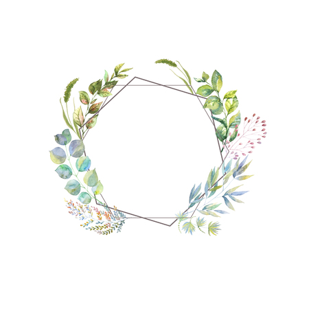 Spring and summer frame. Floral background for invitation, wedding, greeting cards, banners, decorations.の写真素材