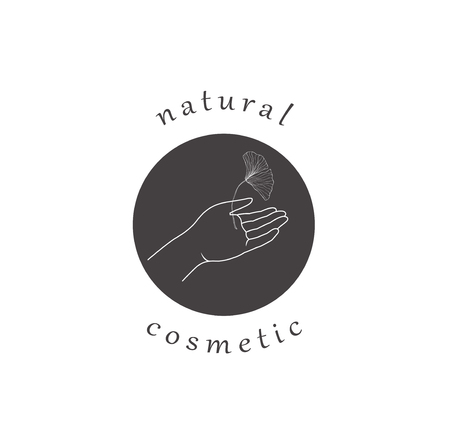 Line design elements of hand.のイラスト素材