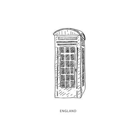 Around the World. Travel illustration with attraction of Englandのイラスト素材