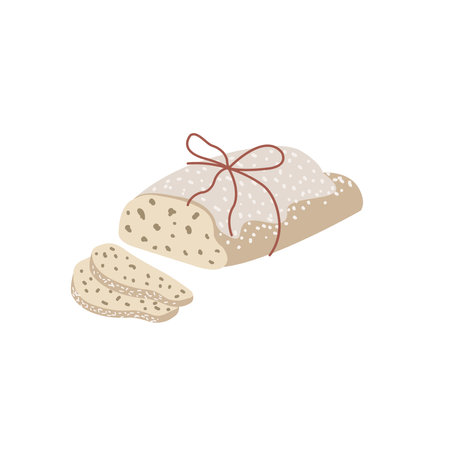 Christmas pie on the white background. Vector.のイラスト素材