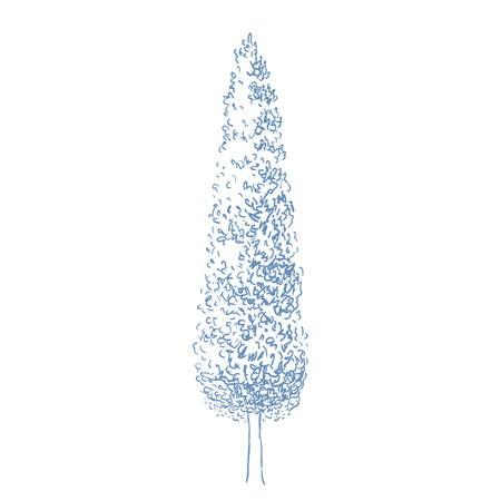 Vector Illustration of Tree on the White Background.のイラスト素材
