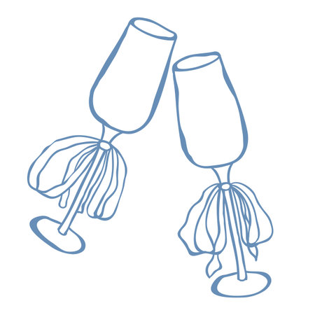 Vector Illustration of Glasses on the White Background.のイラスト素材