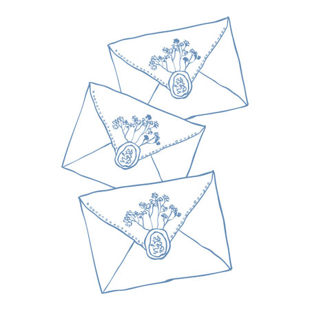 Vector Illustration of Wedding Invitations on the White Background.のイラスト素材