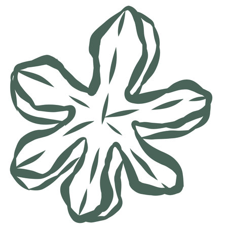 Christmas Cookie. Line Art Illustration.のイラスト素材