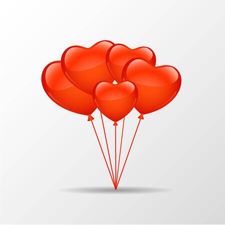 Balloon hearts vector illustrationのイラスト素材