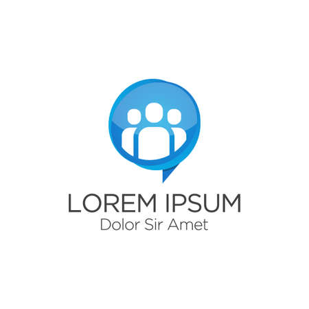 social media talk logoのイラスト素材