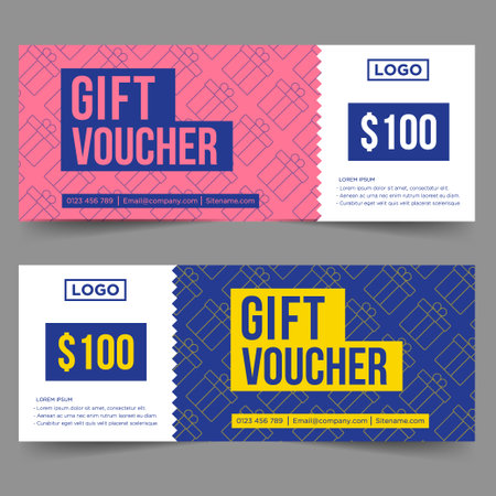 Gift Voucher Template Designのイラスト素材