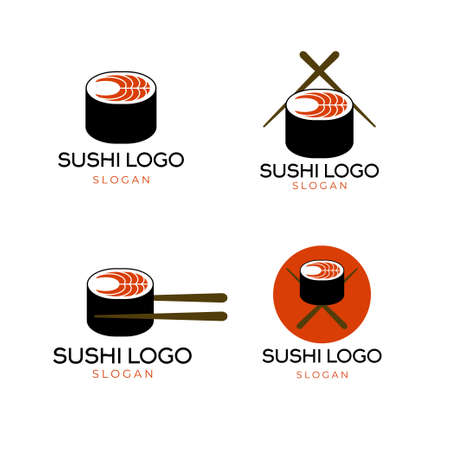 Sushi logo templateのイラスト素材