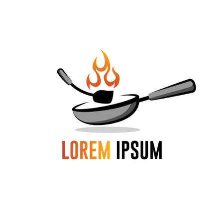 Hot Food Logo Design Templateのイラスト素材