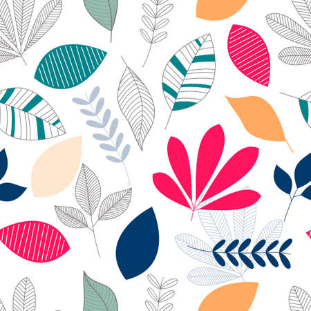 Tropical leaves, jungle leaves seamless floral pattern backgroundのイラスト素材