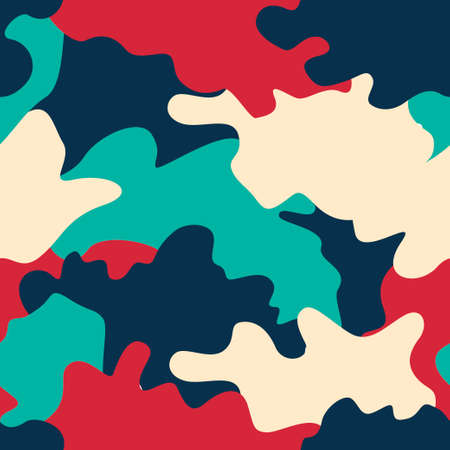 Colorful Seamless camouflage pattern backgroundのイラスト素材