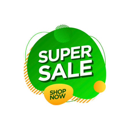 Promotion Super Sale label bannerのイラスト素材