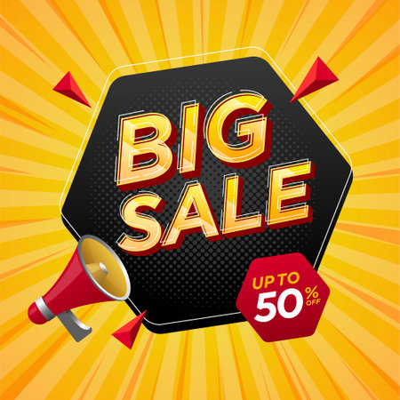 Promotion Big Sale label bannerのイラスト素材