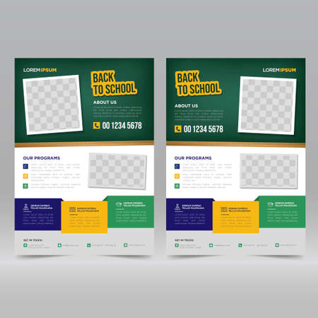 Back to School poster flyer design templateのイラスト素材