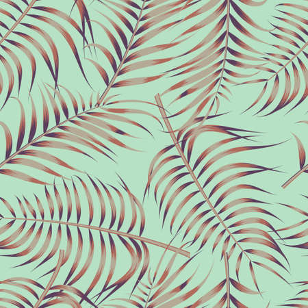 Floral seamless pattern with palm leaves. tropical backgroundのイラスト素材