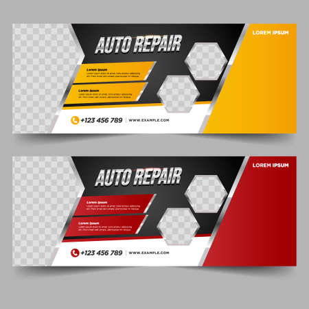Car repair banner design templateのイラスト素材