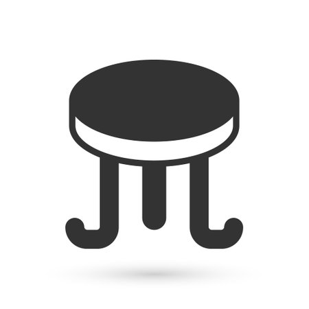Grey Coffee table icon isolated on white background. Street cafe. Vectorのイラスト素材