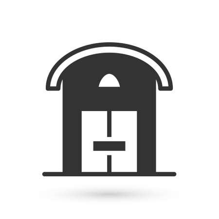 Grey Farm house icon isolated on white background. Vectorのイラスト素材