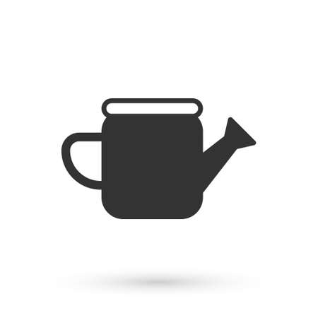Grey Watering can icon isolated on white background. Irrigation symbol. Vectorのイラスト素材