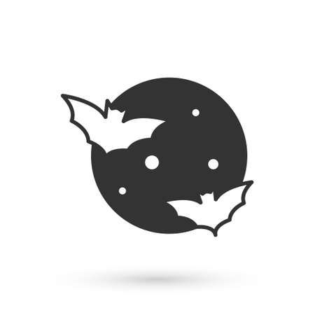 Grey Moon and stars icon isolated on white background. Cloudy night sign. Sleep dreams symbol. Full moon. Night or bed time sign. Vectorのイラスト素材