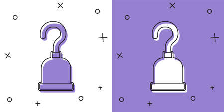 Set Pirate hook icon isolated on white and purple background. Happy Halloween party. Vectorのイラスト素材