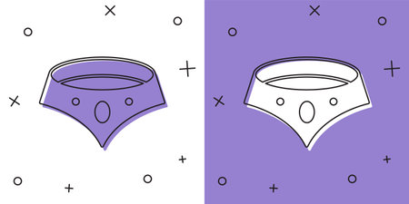 Set Necklace icon isolated on white and purple background. Vectorのイラスト素材