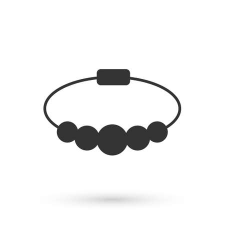 Grey Bracelet jewelry icon isolated on white background. Bangle sign. Vectorのイラスト素材