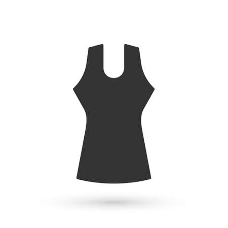 Grey Woman dress icon isolated on white background. Clothes sign. Vectorのイラスト素材