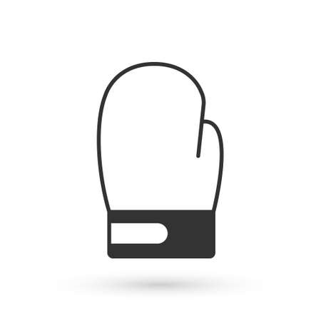 Grey Boxing glove icon isolated on white background. Vectorのイラスト素材