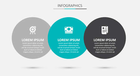 Set Stacks paper money cash, Target financial goal and Resume. Business infographic template. Vectorのイラスト素材