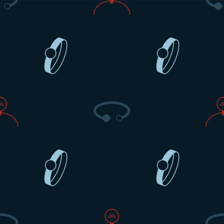 Set Locket on necklace, Bracelet jewelry and Diamond engagement ring on seamless pattern. Vectorのイラスト素材