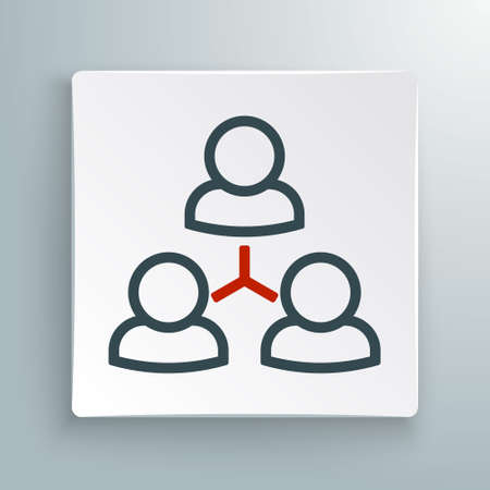 Line Online class icon isolated on white background. Online education concept. Colorful outline...