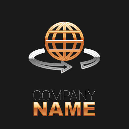 Line 3d modeling icon isolated on black background. Augmented reality or virtual reality. Colorful outline concept. Vectorのイラスト素材