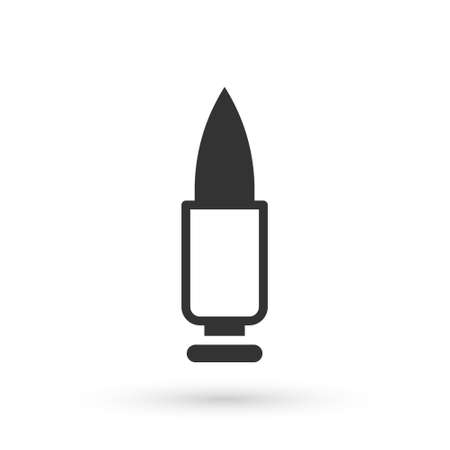 Grey Bullet icon isolated on white background. Vectorのイラスト素材