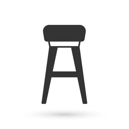 Grey Chair icon isolated on white background. Vectorのイラスト素材