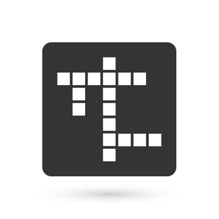 Grey Crossword icon isolated on white background. Vectorのイラスト素材