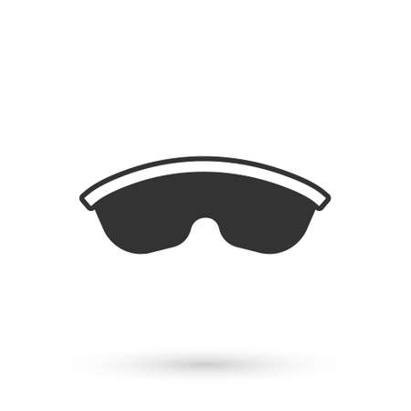 Grey Safety goggle glasses icon isolated on white background. Vectorのイラスト素材