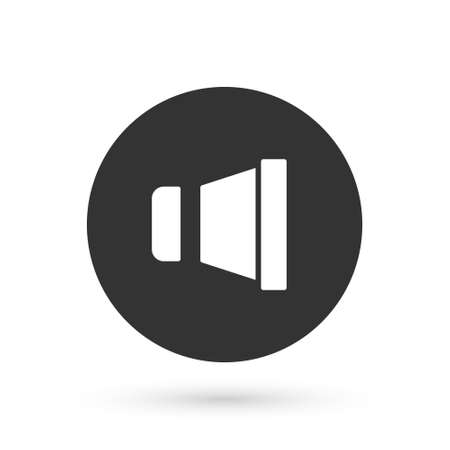 Grey Speaker volume, audio voice sound symbol, media music icon isolated on white background. Vectorのイラスト素材